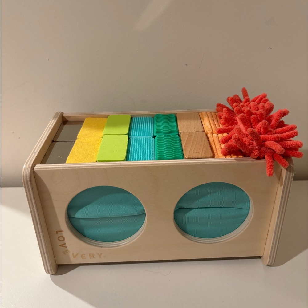 Lovevery Montessori Sensory Box Game with textures